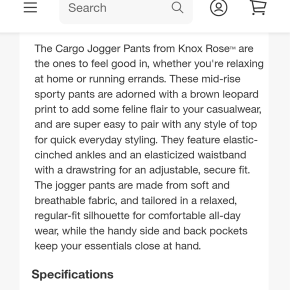 Leopard Jogger Pants by Knox Rose™ Medium - Picture 5 of 10